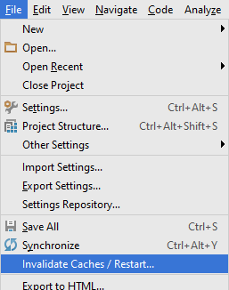 Android Studio Invalidate Caches