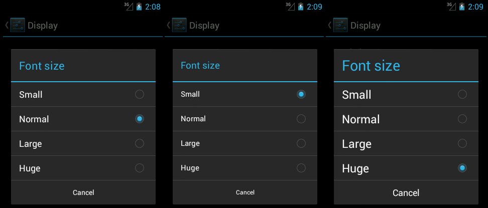 An Old Way to Change Android Font Size