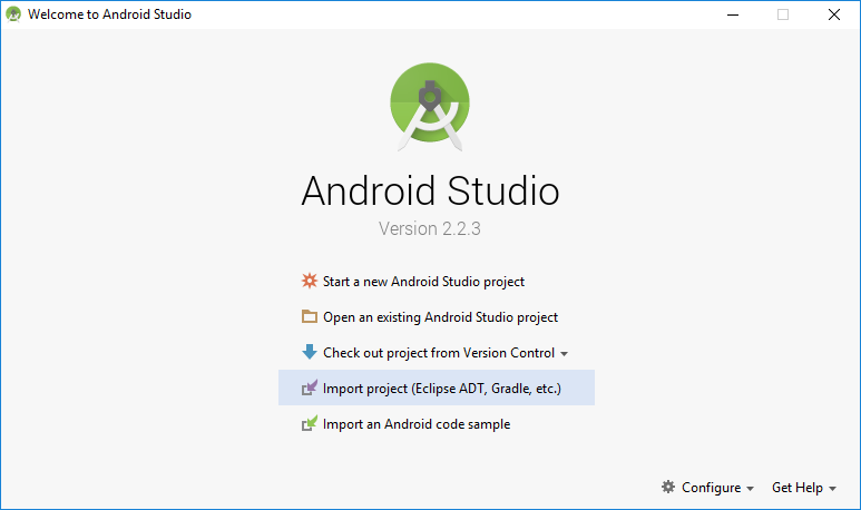 Android Studio导入项目