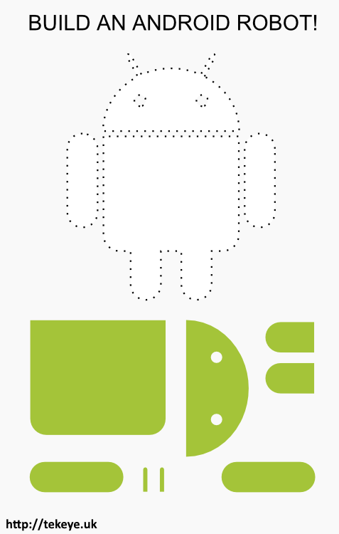 Android Robot Puzzle Cut-out