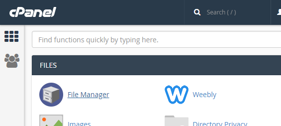 cPanel has a File Manager