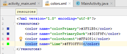 Android colors.xml