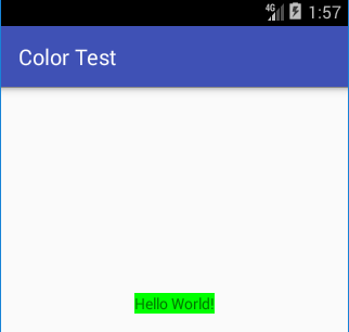 Simple Android Color Test