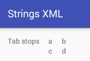 Tab Stops in Strings XML