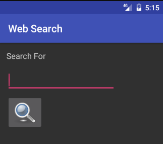 Simple Android Web Search App