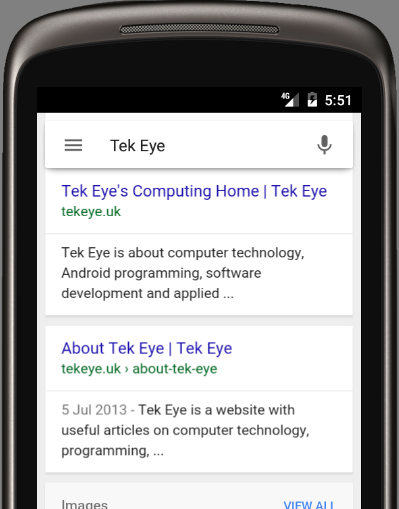 Searching for the Term Tek Eye