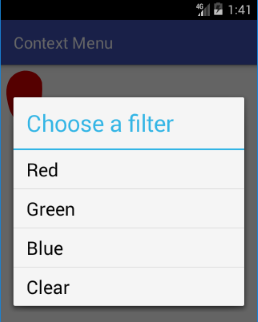 Android Context Menu Title