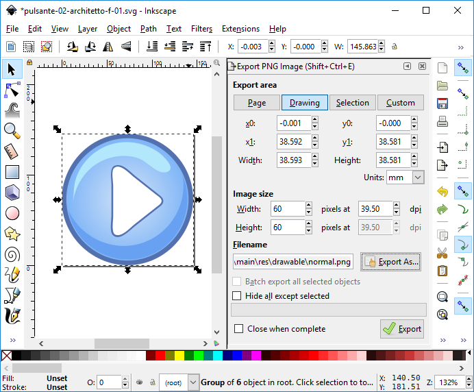 ImageButton Graphics with Inkscape, Android Example | Tek Eye