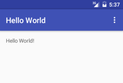 Android Studio Hello World