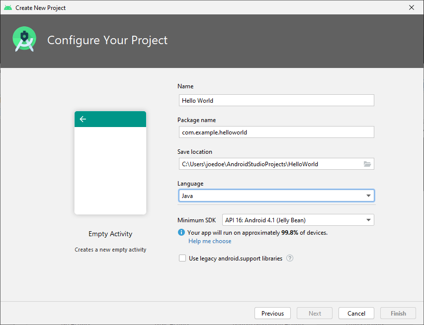 Android Studio Configure Project