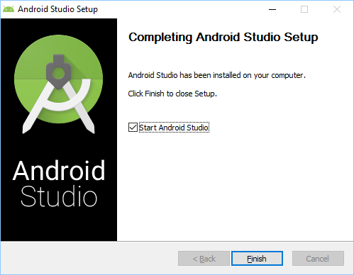 Android Studio Setup Finished