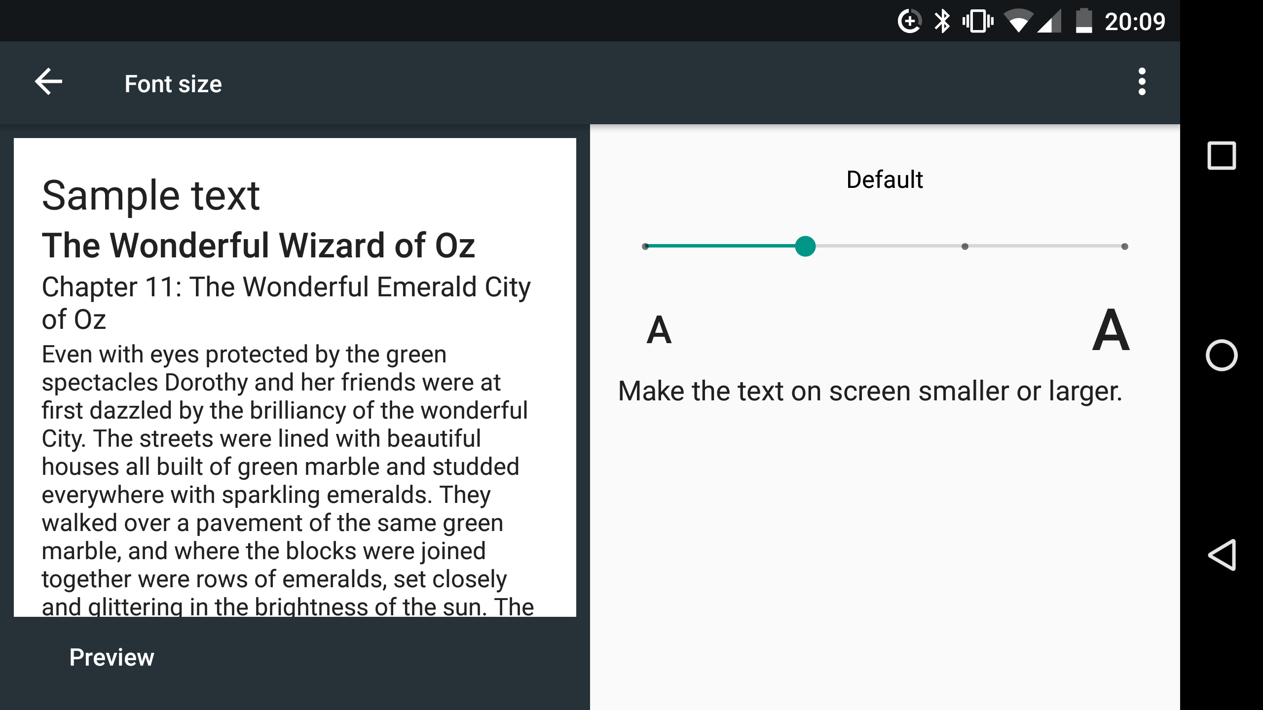 Changing Android Font Size