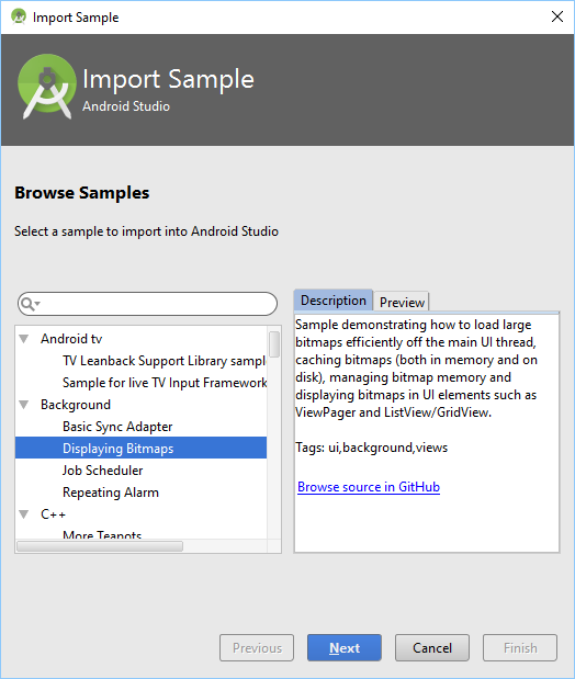 android studio sdk samples