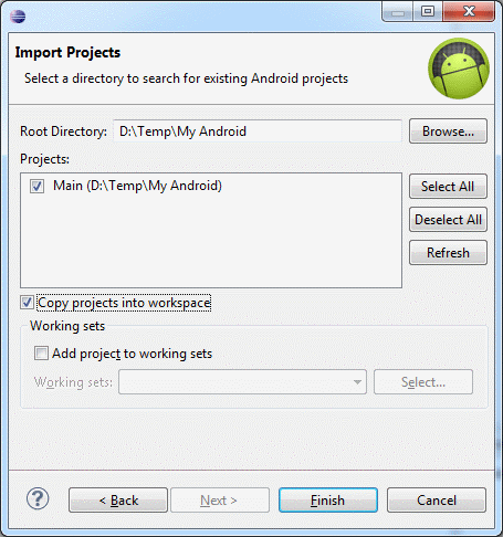 Import Android Project