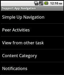 Android Support Library Navigation Demo