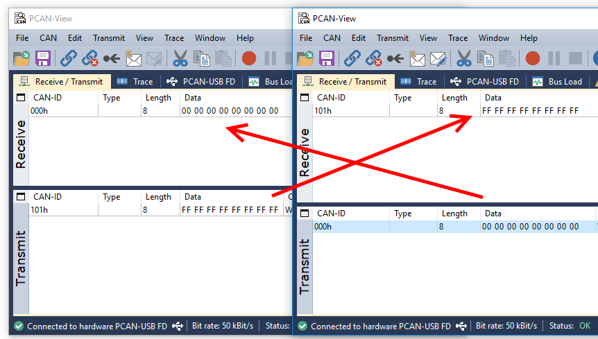 PCAN-View Loopback