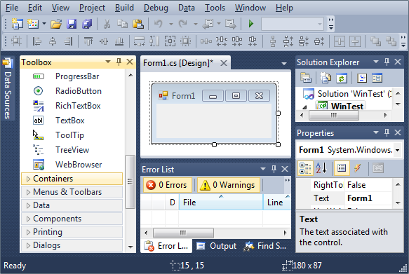 Visual Studio IDE