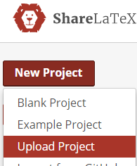Upload ShareLaTeX Project