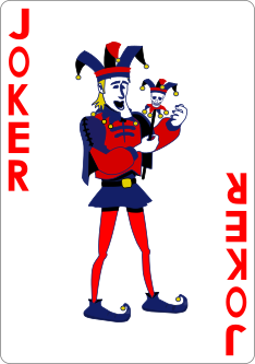 Red Joker Playing Card