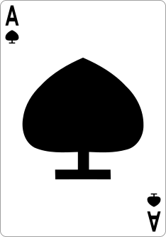 Large Pip Ace of Spades