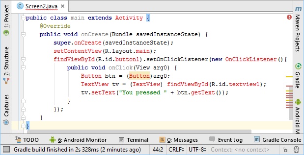 Code in an IDE