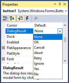 DialogResult on Button