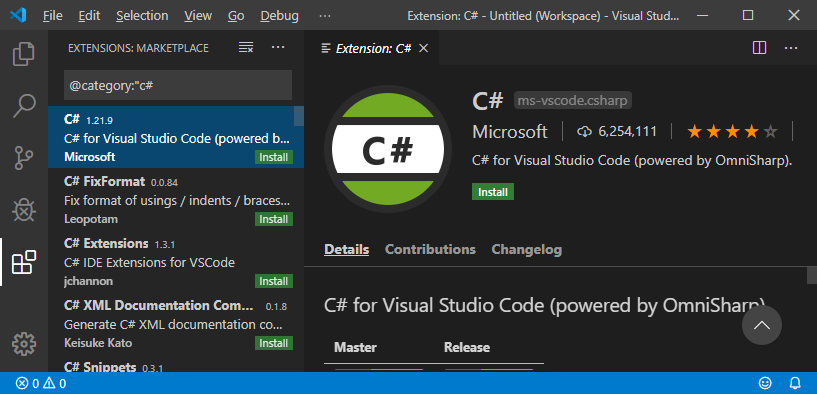 Install C# for VS Code