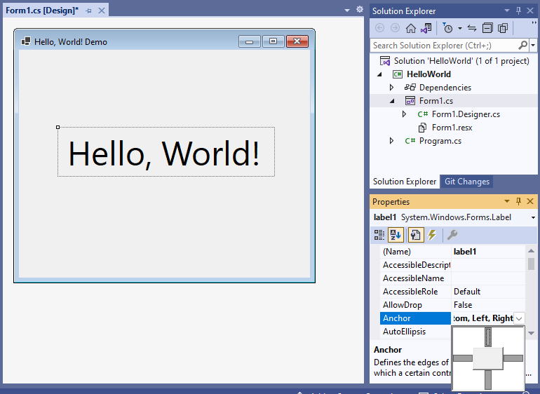 Hello World In C A Starting Winforms Example Tek Eye