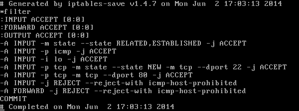 iptables Install Apache Port 80 Rule
