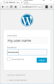 WordPress Login Page