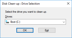 Choose Drive to Clean
