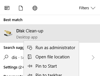 Run Disk Clean-up