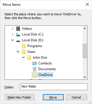 New OneDrive Folder
