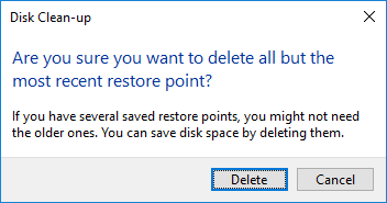 System Restore Clean-up