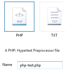 New PHP file in WebMatrix