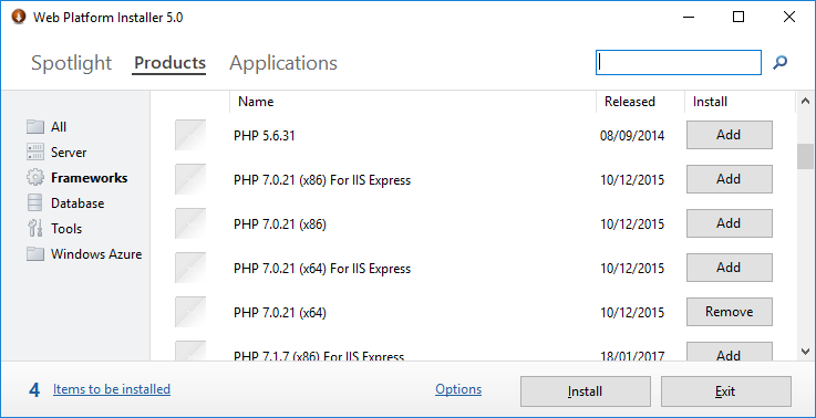 Download php windows installer