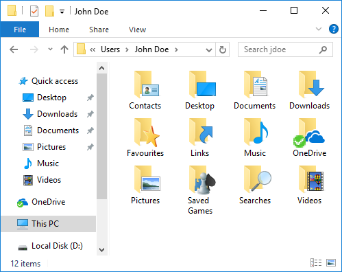 Windows User Folders