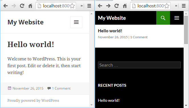 WordPress Themes Example